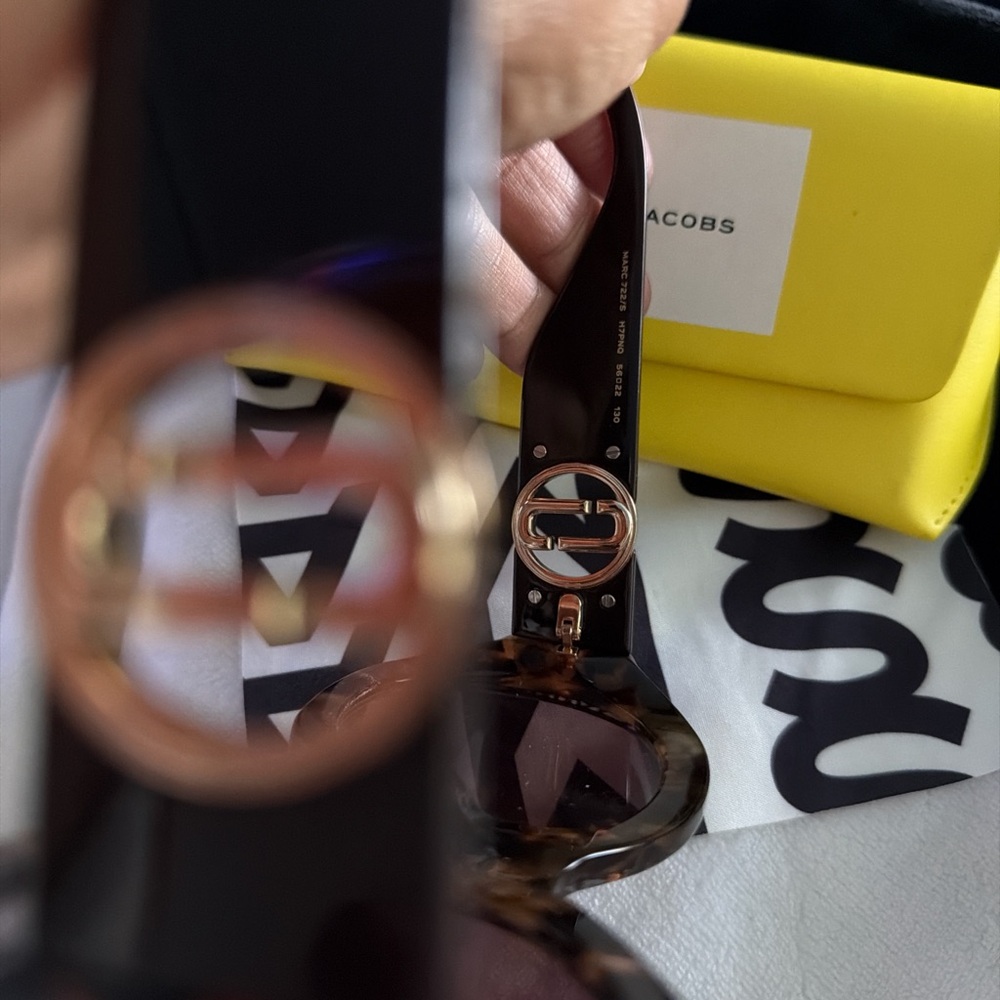 Marc Jacobs Brown Patterned Mirror Sunglasses - image 8